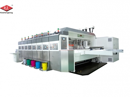 Máquina automática de impresión flexográfica de 4 colores de cartón corrugado de alta velocidad