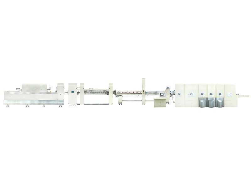 Máquina plegadora, encoladora y grapadora de impresión flexográfica