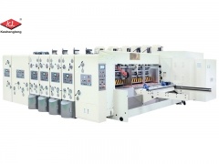 Máquina troqueladora y ranuradora para impresora flexográfica